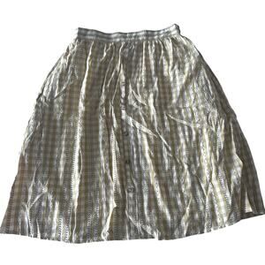 Mikarose yellow plaid daisy skirt size small